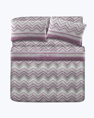 HomeLife Set Lenzuola Flanella Letto Singolo 100% Caldo Cotone Made in Italy Rosa